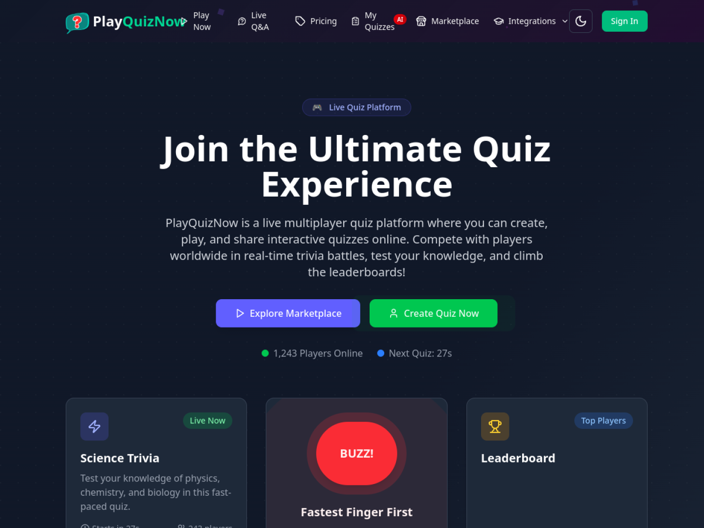 PlayQuizNow screenshot 1