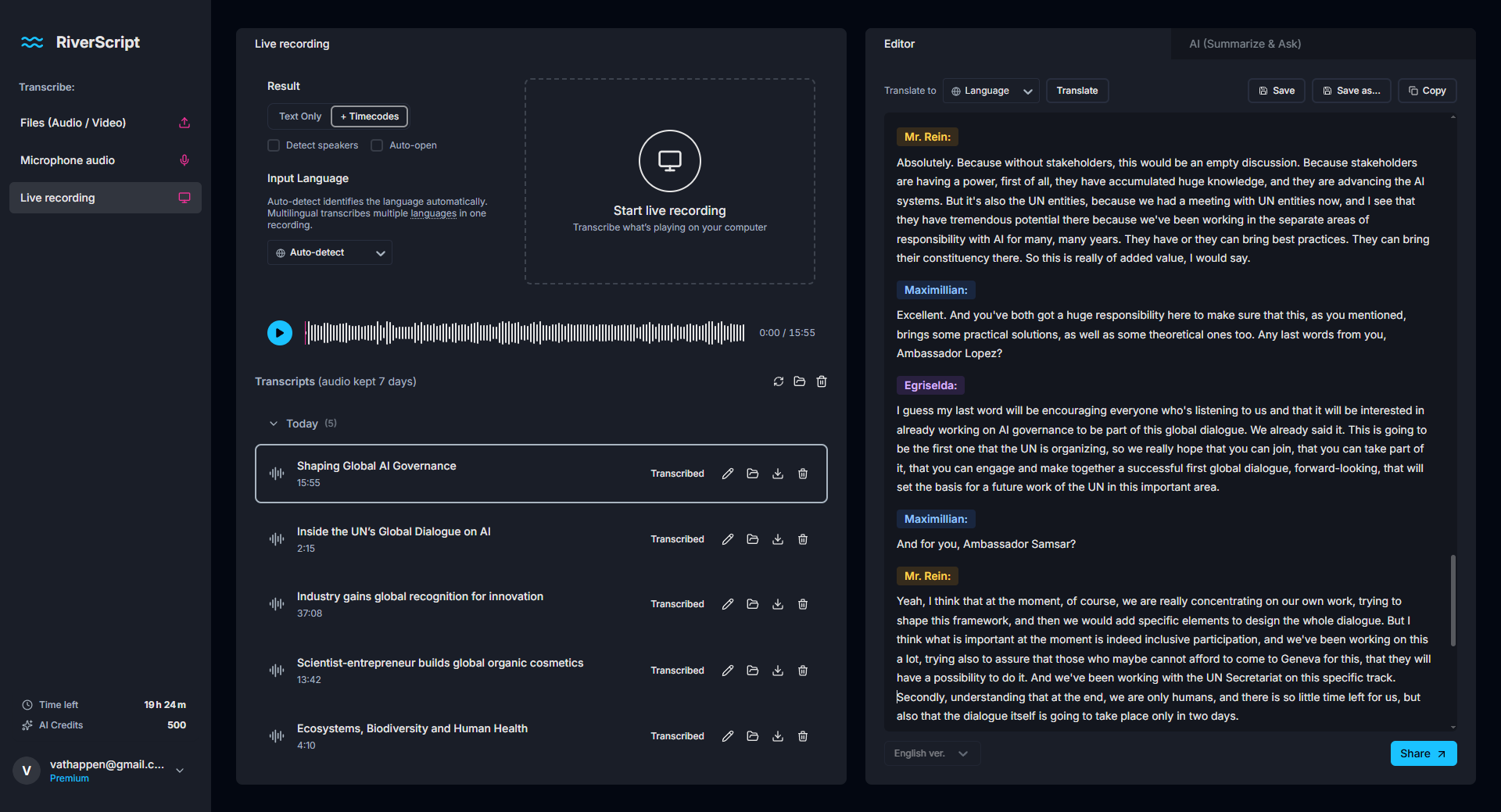 RiverScript screenshot 1
